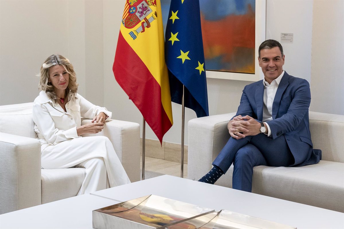 Sánchez y Yolanda Díaz se reunirán este martes para discutir la política de gasto militar, informa Sumar