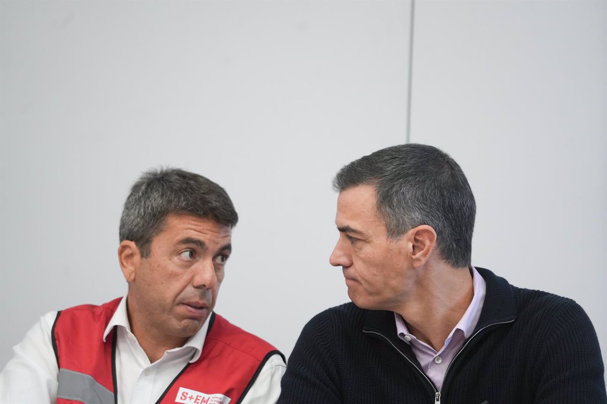 Mazón solicita a Sánchez una reunión urgente en València para coordinar la reconstrucción tras el DANA