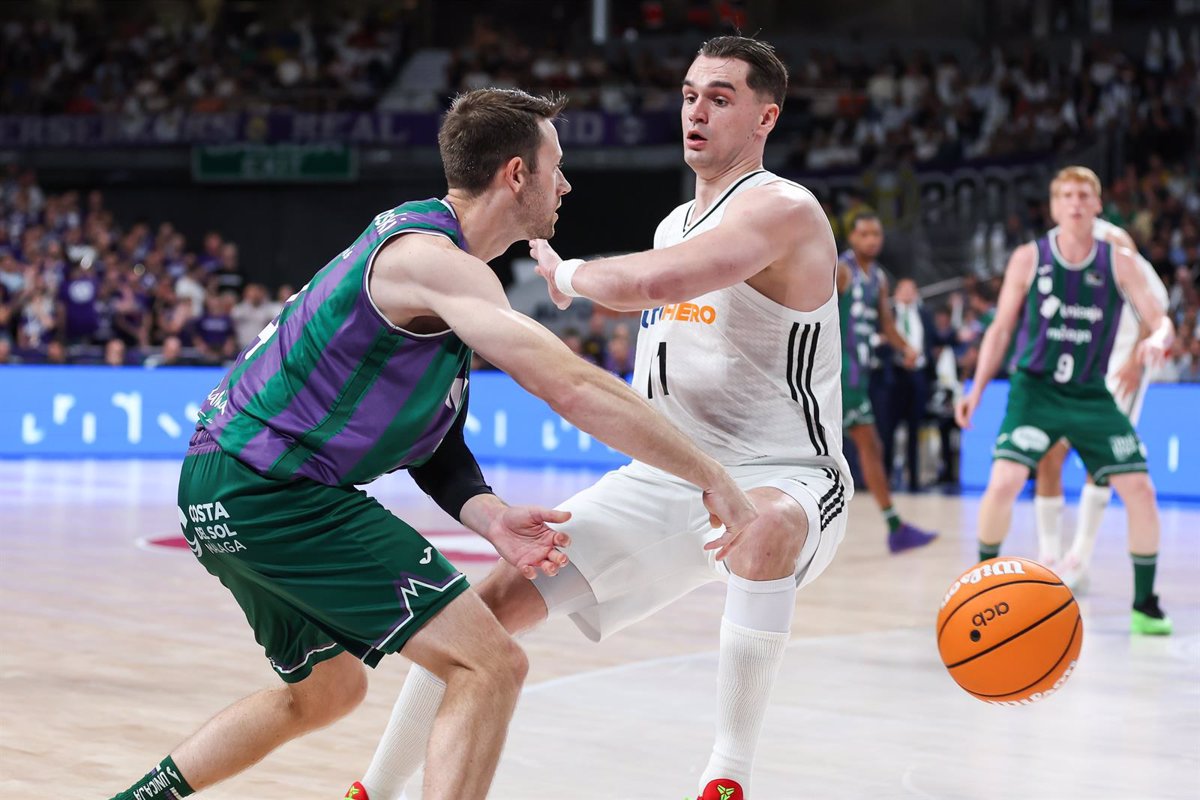 El Real Madrid vence al Unicaja en el inicio de su semifinal de la Liga Endesa