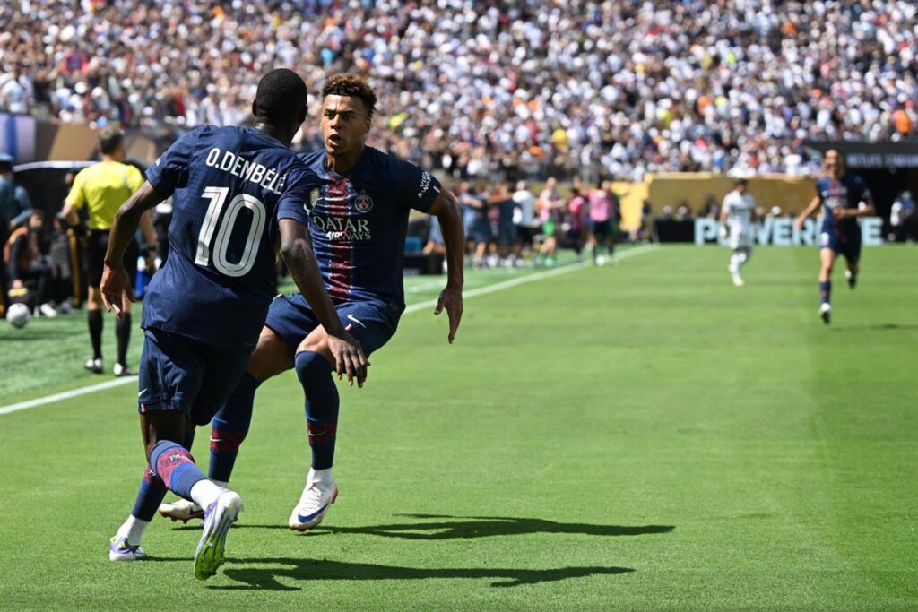 Dembélé se perderá, como mínimo, seis semanas por lesión, mientras que Doué estará fuera durante cuatro.