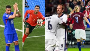 Francia y Portugal se recuperan a tiempo, Inglaterra logra una contundente victoria y Noruega aplasta a Moldavia con un 11-1.