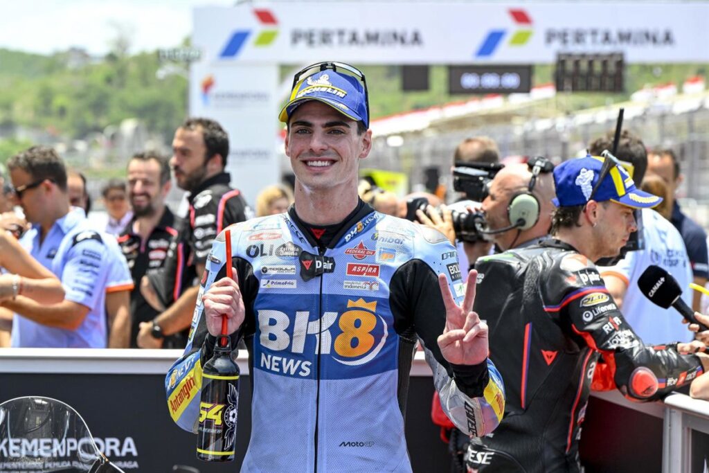 Aldeguer debuts in MotoGP with Acosta and Alex Márquez on the podium