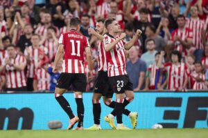 El Athletic y San Mamés celebran la victoria en Champions